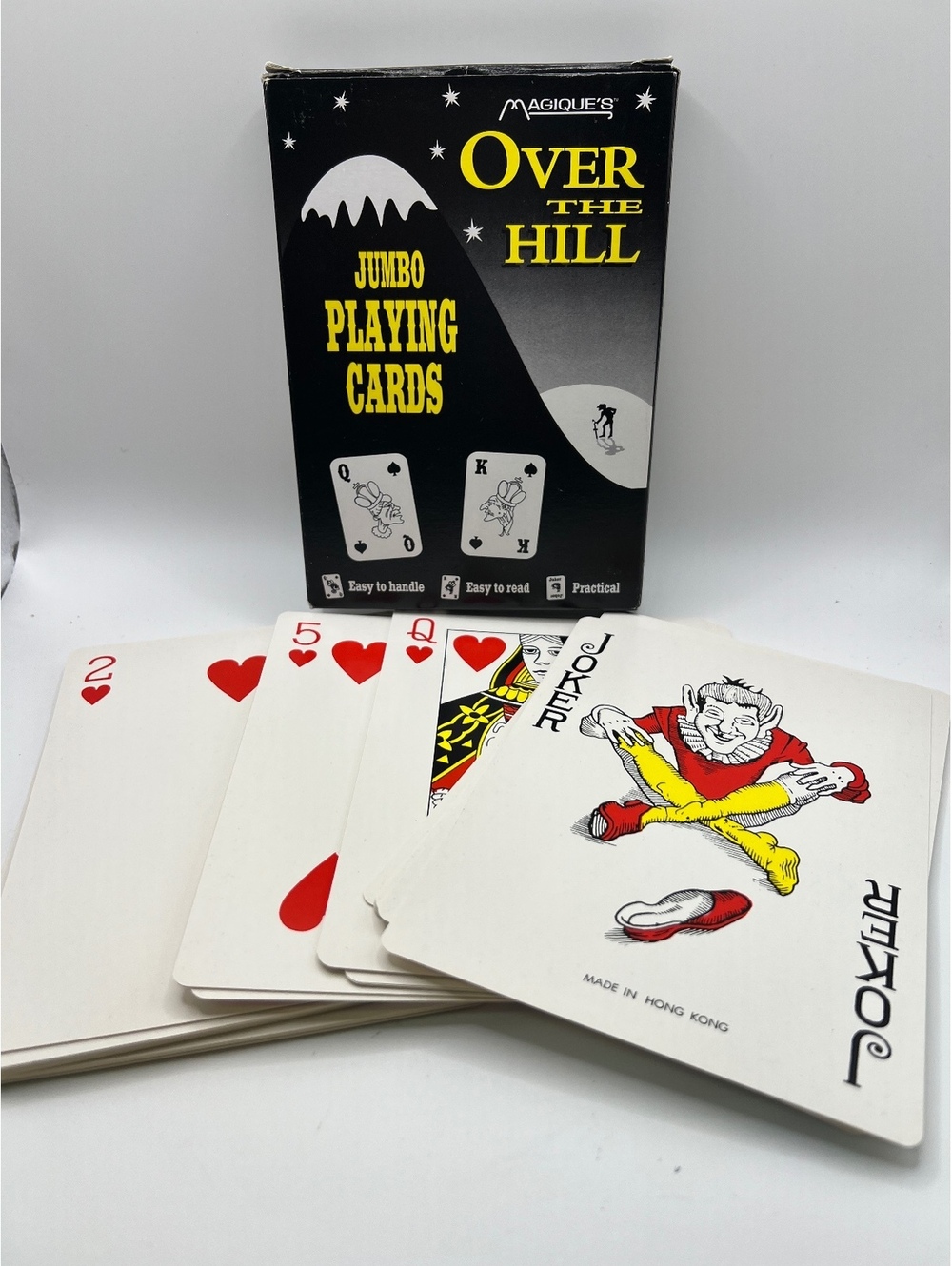 Jumbo Playing Cards 5”x7” Magiques Over the Hill Brand New 1994 Easy to read